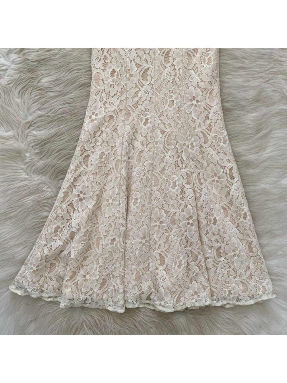 Jarlo Priscilla Maxi Dress Cream White Lace Halter Neck Sleeveless Gown 2 Petite - Picture 6 of 16